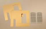 Brick walls with industrial windows and door openings yellow (2pc)